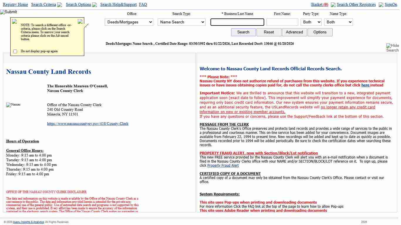 Welcome to 20/20 Perfect Vision Land Records I2